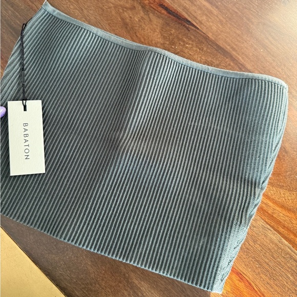 NWT Babaton Gray Ribbed Tube Top - Picture 4 of 4